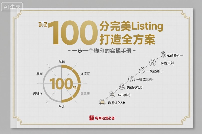 100分完美Listing打造全方案，想要完美listing必须是需要一步一个脚印的-网创资源