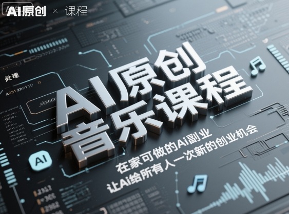 AI原创音乐课程，在家可做的Ai副业，让Ai给所有人一次新的创业机会-网创资源