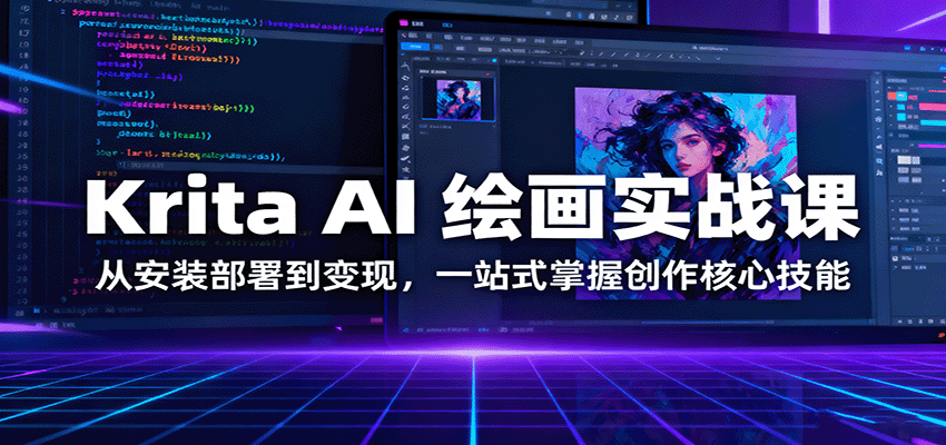 Krita AI 绘画实战课：从安装部署到变现，一站式掌握创作核心技能-网创资源