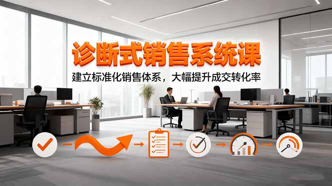 诊断式销售系统课，建立标准化销售体系，大幅提升成交转化率-网创资源