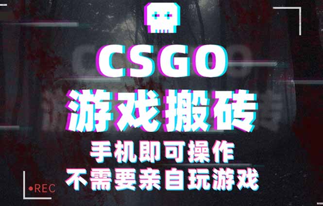 CSGO游戏挂机捡漏，单日扫货500+，年底小高峰上车可吃肉，手机即可操作…-网创资源