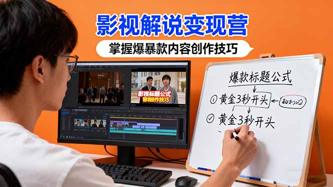 影视解说变现营：通过30+实战案例爆款内容创作技巧，掌握影视解说盈利密码-网创资源