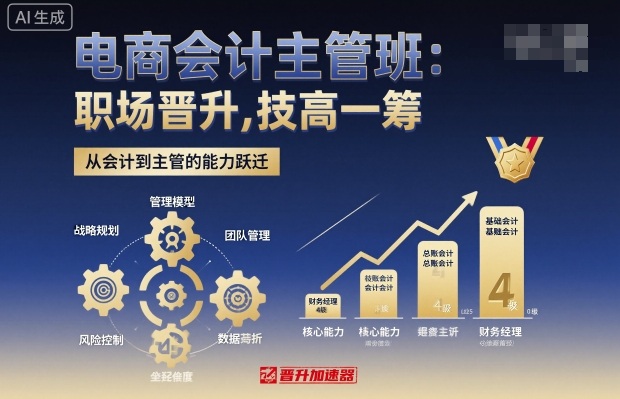 电商会计主管班，职场晋升，技高一筹-网创资源