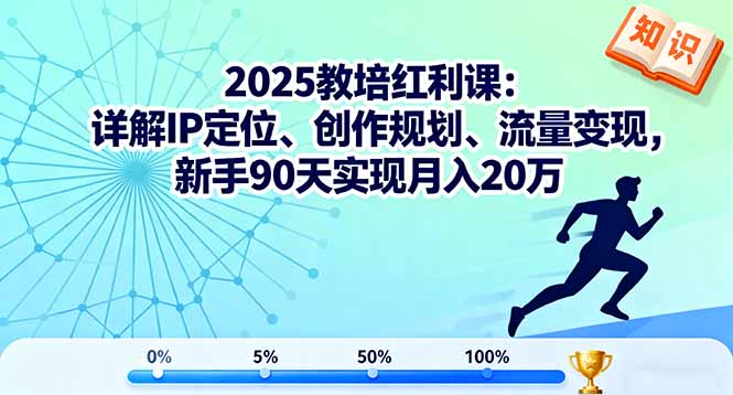 2025教培红利课：详解IP定位、创作规划、流量变现，新手90天实现月入20万-网创资源