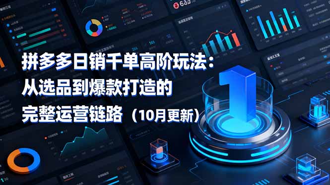 拼多多日销千单高阶玩法：从选品到爆款打造的完整运营链路(10月更新-网创资源