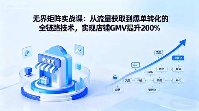 无界矩阵实战课：从流量获取到爆单转化的全链路技术，实现店铺GMV提升200%-网创资源