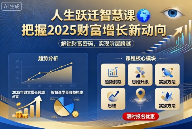 人生跃迁智慧课，把据2025财富增长新动向-网创资源