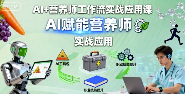 AI+营养师工作流实战应用课，AI赋能营养师-网创资源