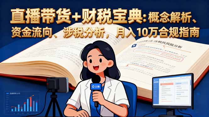 直播带货+财税宝典：概念解析、资金流向、涉税分析，月入10万合规指南-网创资源