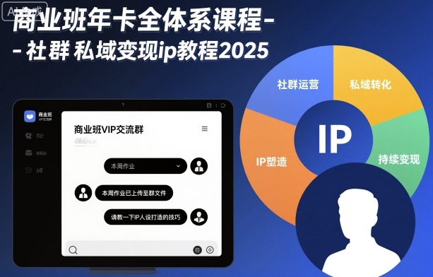商业班年卡全体系课程-社群私域变现ip教程2025-网创资源