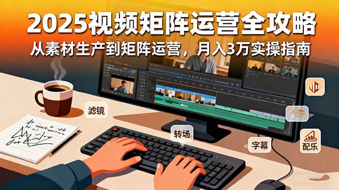 2025短视频矩阵运营全攻略：从素材生产到矩阵运营，月入3万实操指南-网创资源