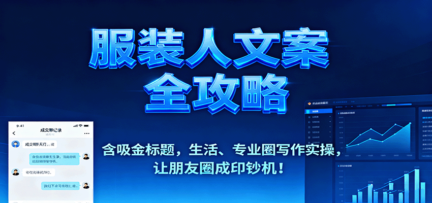 服装人文案全攻略，含吸金标题，生活、专业圈写作实操，让朋友圈成印钞机！-网创资源