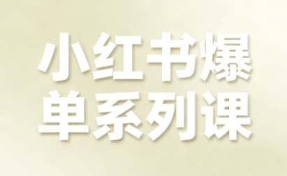 小红书爆单系列课，聚焦小红书电商全链路增长-网创资源