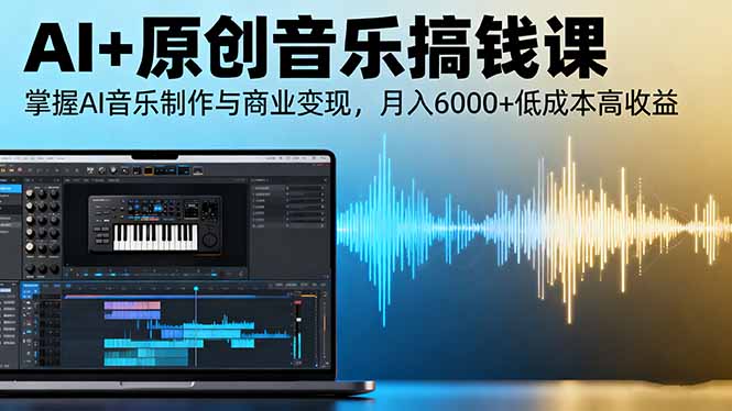 AI+原创音乐搞钱课：掌握AI音乐制作与商业变现，月入6000+低成本高收益-网创资源