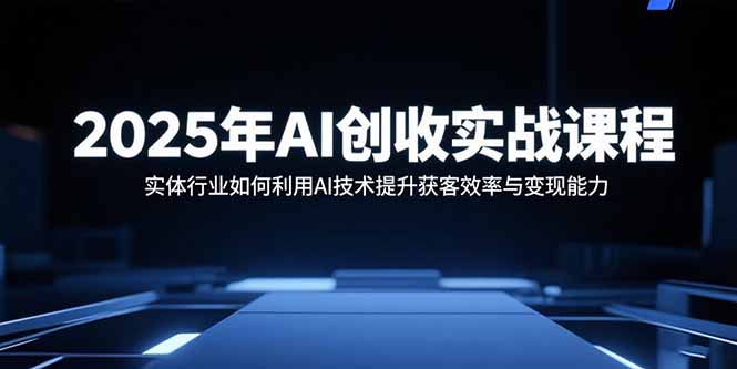 2025年AI创收实战课程：实体行业如何利用AI技术提升获客效率与变现能力-网创资源