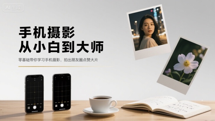 手机摄影从小白到大师，零基础带你学习手机摄影，拍出朋友圈点赞大片-网创资源