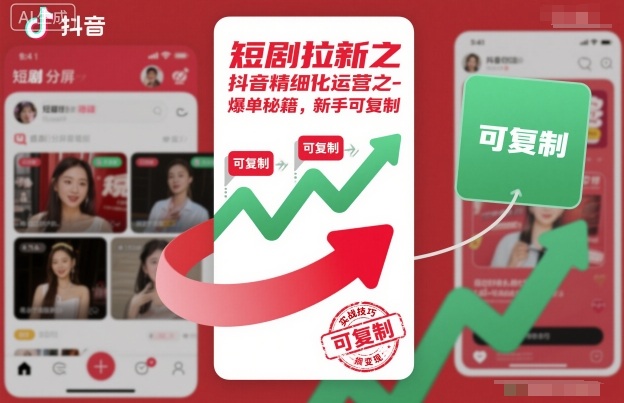 短剧拉新之抖音精细化运营之爆单秘籍，新手可复制-网创资源