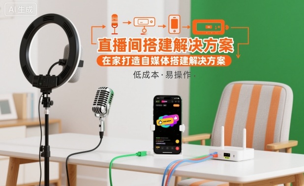 直播间搭建解决方案，在家打造自媒体搭建解决方案-网创资源