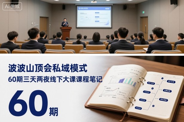 波波山顶会私域模式60期三天两夜线下大课课程笔记(文档)-网创资源