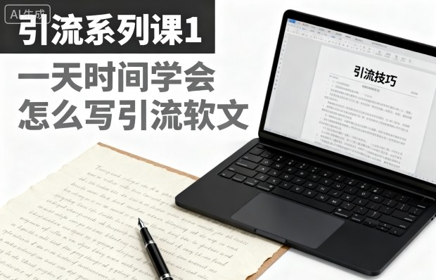 引流系列课1，一天时间学会怎么写引流软文-网创资源