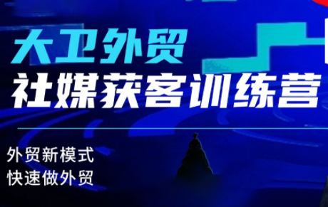 大卫老师·外贸社媒获客独家训练营(更新)-网创资源
