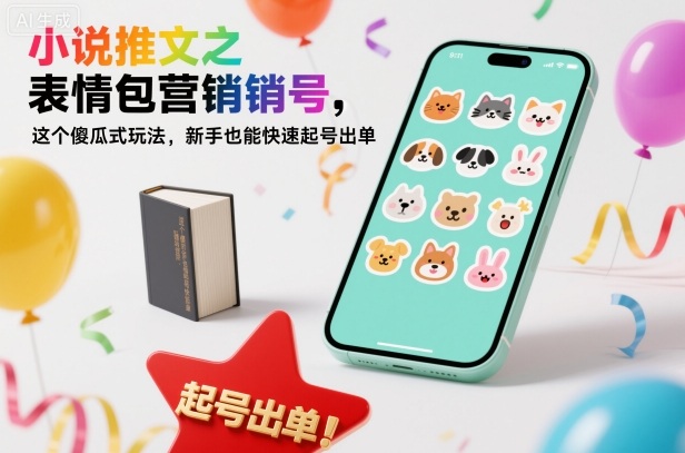 小说推文之表情包营销号，这个傻瓜式玩法，新手也能快速起号出单-网创资源